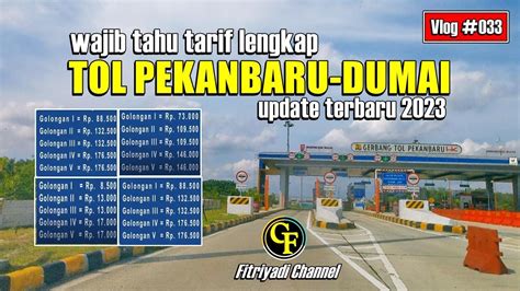 tarif tol pekanbaru dumai